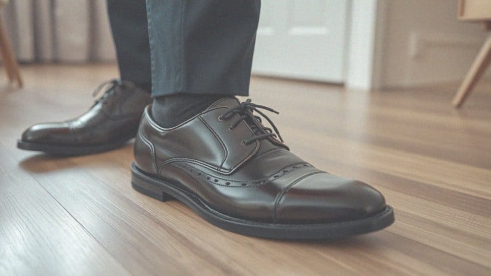 Jakie cechy mają brązowe buty do granatowych spodni?