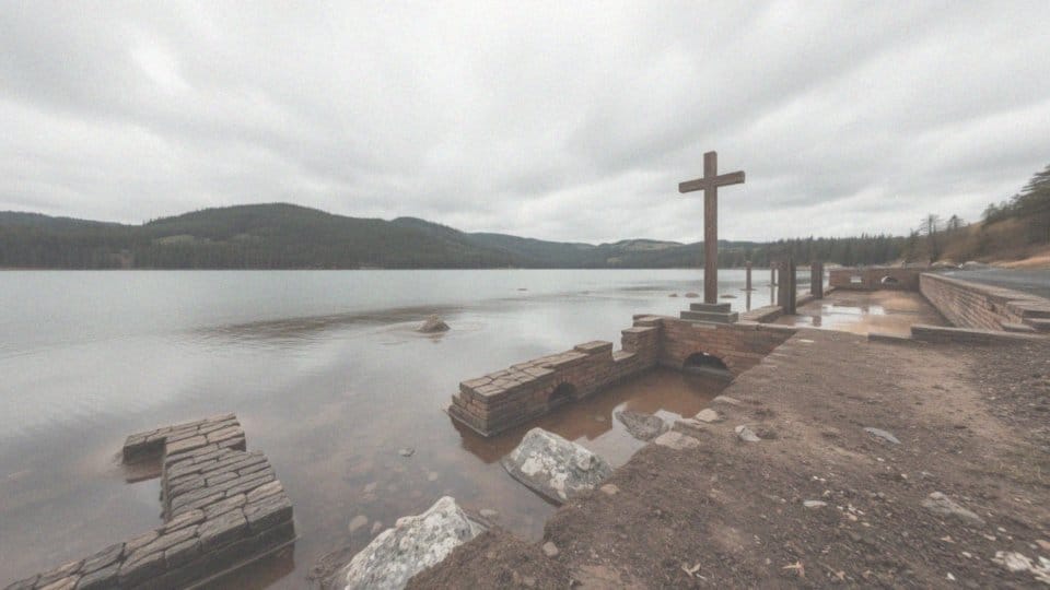 Jak niski poziom wody w jeziorze wpływa na widoczność obiektów?